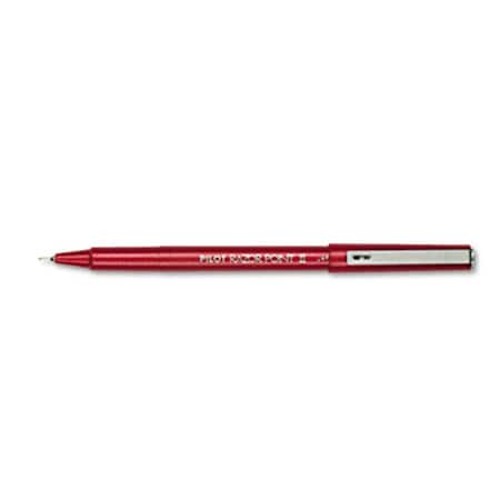 Coolcrafts Razor Point II Porous Point Stick Pen- Red Ink- Ultra Fine, 12PK CO3325288